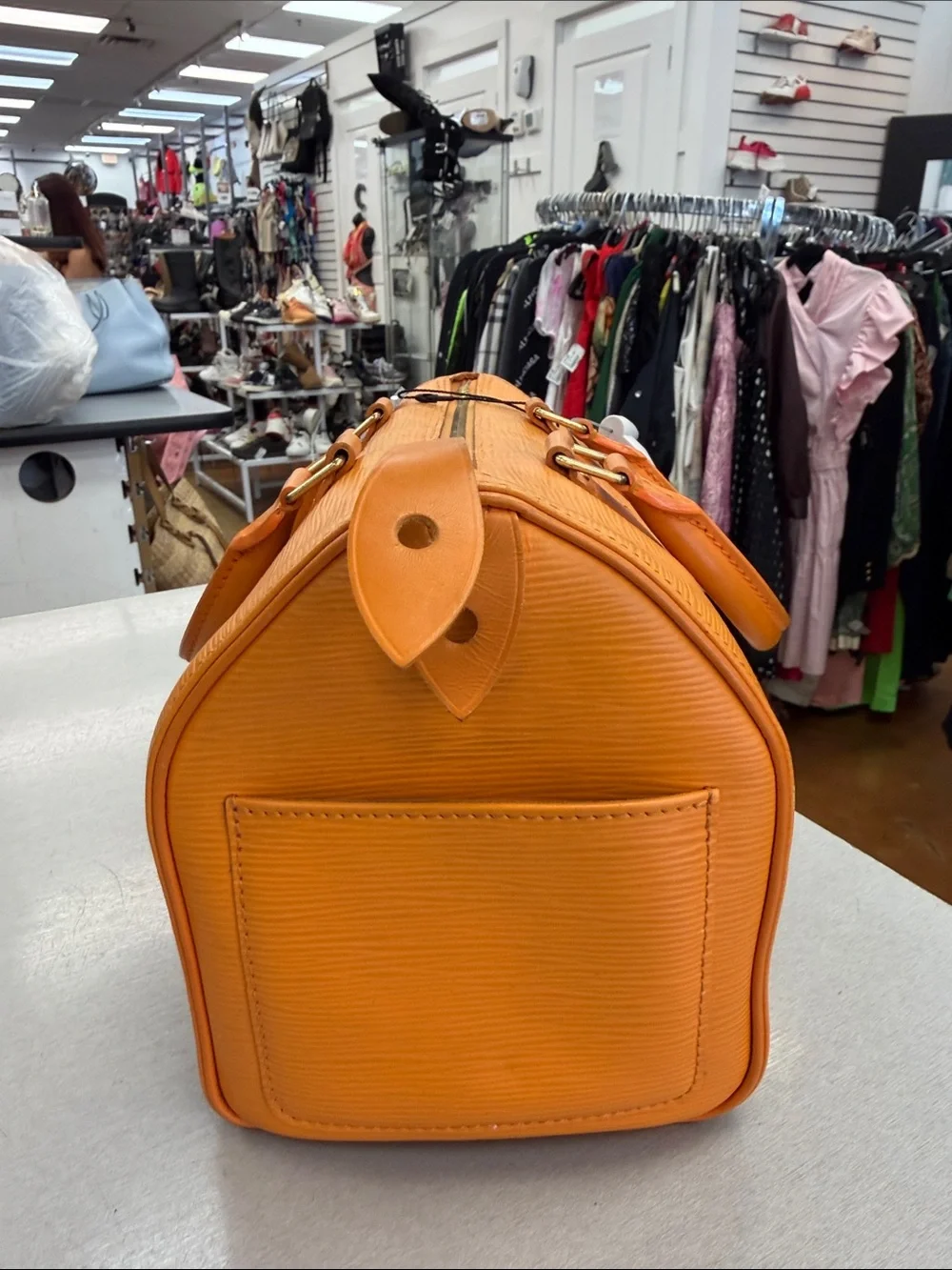 Louis Vuitton Orange Epi Leather Satchel
